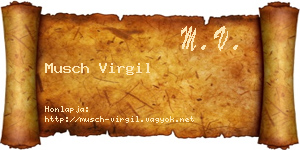 Musch Virgil névjegykártya